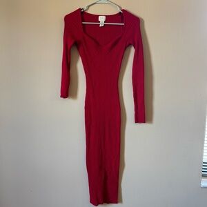 Viral Red Bodycon Dress